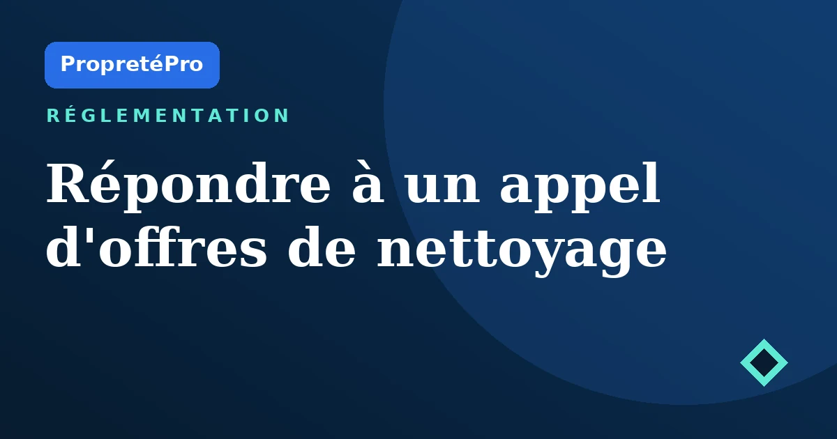 Illustration : Répondre à un appel d'offres de nettoyage : la méthode complète